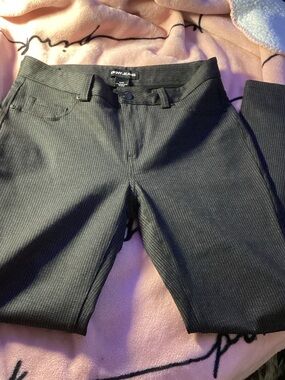 DKNY Jeans Charcoal Micro-Check Slim Trousers - Stretch!